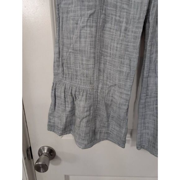 Soft Surroundings Raleigh Gauze Pants‎ women's small gray ruffle hem flowy - Picture 4 of 7